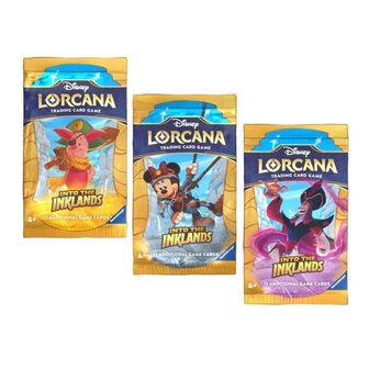 Disney&#039;s Lorcana, Set 3: Into the Inklands Booster met 12 kaarten