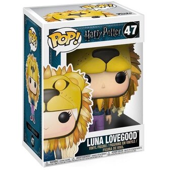 Harry Potter POP! Movies Vinyl Figure Luna Lovegood with Lion&#039;s Head van 9 cm No.47 in doos