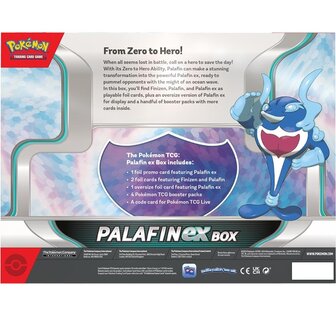 Pokemon Palafin Ex Box met 4 boosters, Achterkant