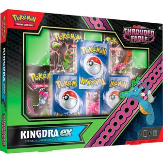 Pok&eacute;mon Scarlet &amp; Violet Shrouded Fable Kingdra Ex Box met 5 Boosters