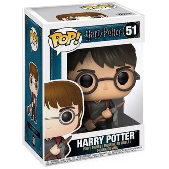 Harry Potter POP! Movies Vinyl Figure Harry Potter with Firebolt &amp; Feather No.51 in doos