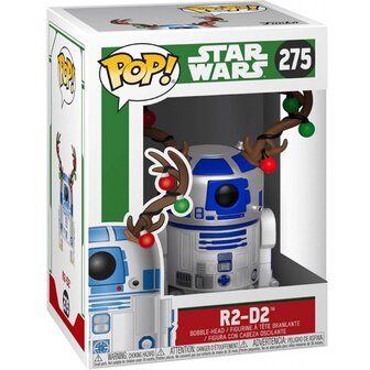 Star Wars POP! Movies Vinyl Figure Holiday R2-D2 with Antlers No.275 in doos