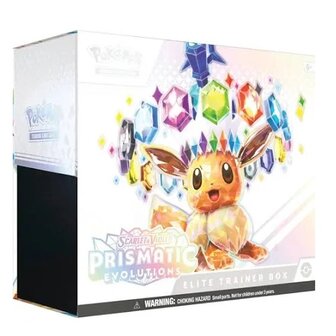 Pok&eacute;mon Scarlet &amp; Violet Prismatic Evolutions Elite Trainer Box met 9 Boosters