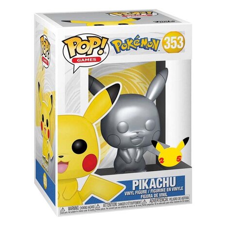 Funko Pop! Silver Pikachu No.353 in doos