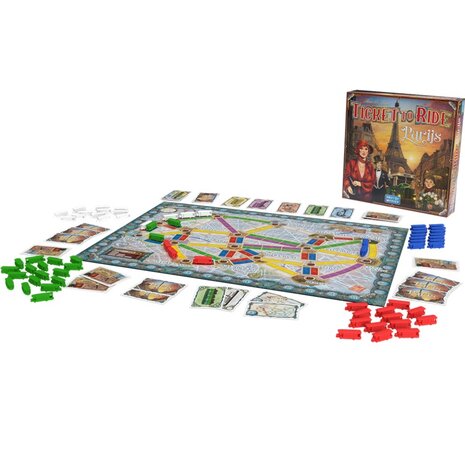 Ticket to Ride Parijs Nederlands open gelegd