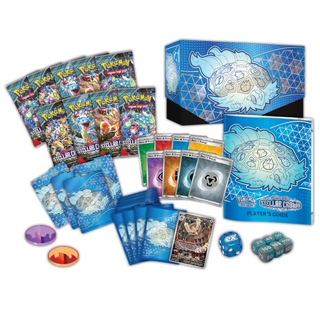 Pokémon Scarlet & Violet Stellar Crown Elite Trainer Box met 9 Boosters open