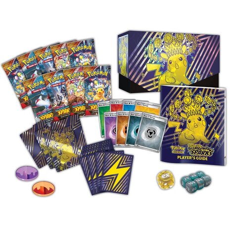 Pokémon Scarlet & Violet Surging Sparks Elite Trainer Box met 9 Boosters open