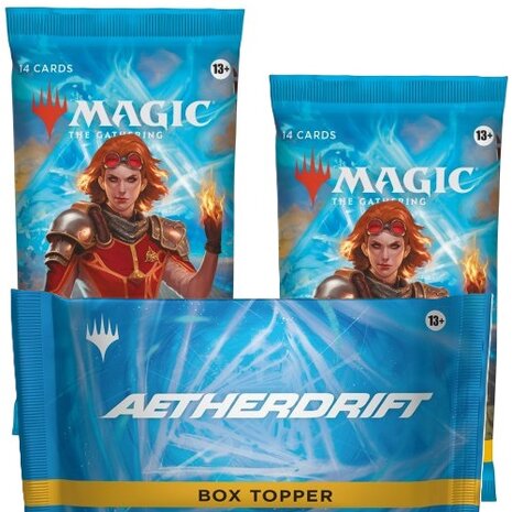 Magic: the Gathering, 10x Aetherdrift Play Booster plus Boxtopper met 2 kaarten